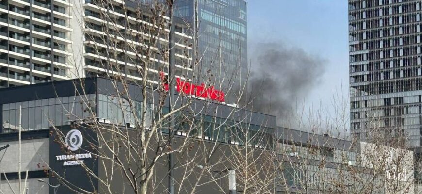 пожар в park in mall в tashkent city