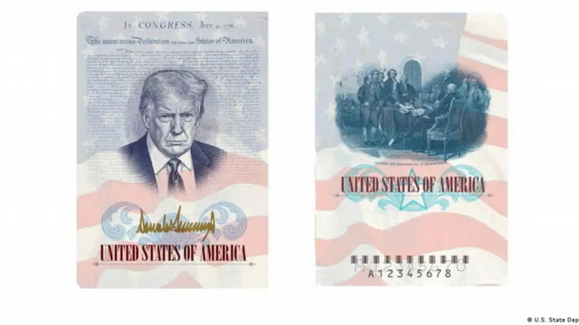 Amerikada Donald Tramp tasviri tushirilgan pasportlar chiqariladi