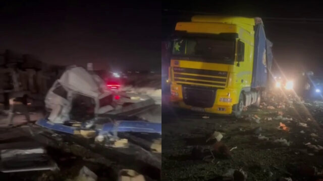 В Ангрене грузовик протаранил четыре автомобиля. Есть погибшие