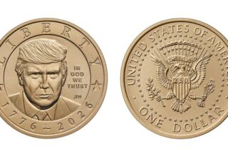 AQSHda Donald Tramp tasvirlangan 1 dollarlik tanga muomalaga chiqarildi