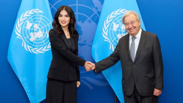 Saida Mirziyoyeva Nyu-Yorkda BMT Bosh kotibi Antoniu Guterrish bilan uchrashdi