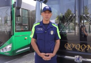 Новые автобусы в Коканде будут фиксировать нарушения ПДД других водителей