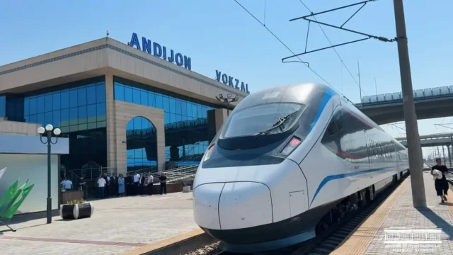 Между Ташкентом и Андижаном запускается новый скоростной поезд CRRC-Daliyan