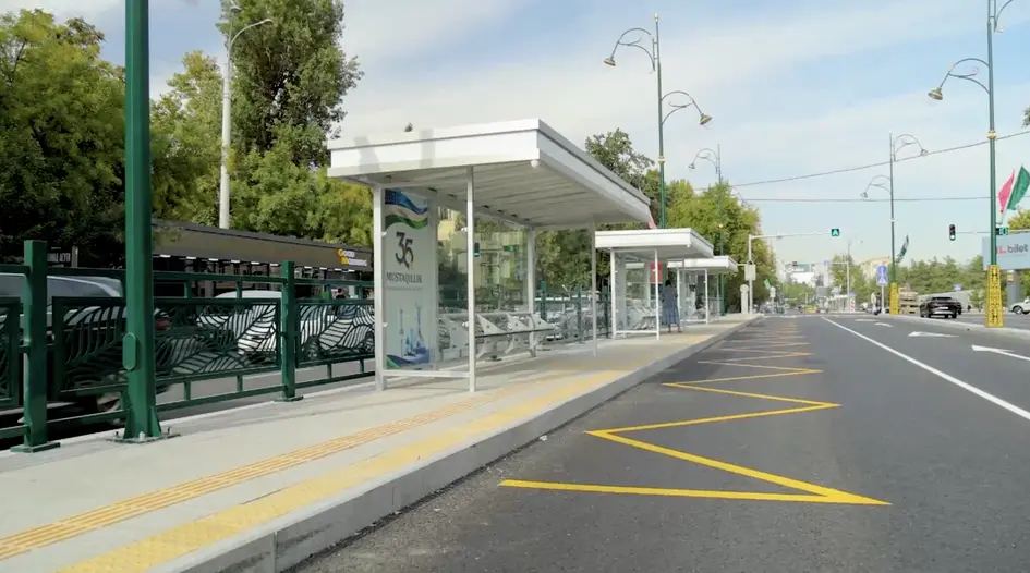 Toshkentda Shahrisabz ko‘chasining 1,2 km qismida BRT yo‘lagi foydalanishga topshirildi